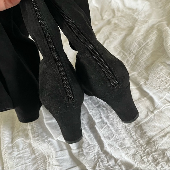 Mango Over Knee block Heel Boot with Back Zipper 37 - Picture 6 of 7